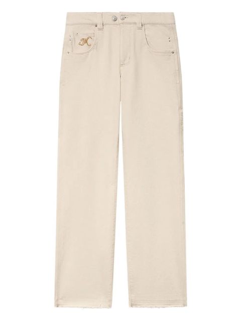 ISABEL MARANT Jeyda embroidered straight trousers - Neutrals - zdjęcie produktu nr 1