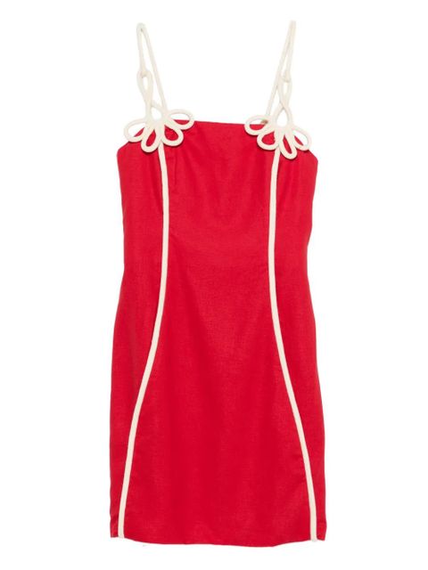 FARM Rio flower strap piped mini dress - Red - zdjęcie produktu nr 1