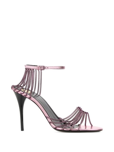 Saint Laurent Babylone chain sandals - Pink - zdjęcie produktu nr 2