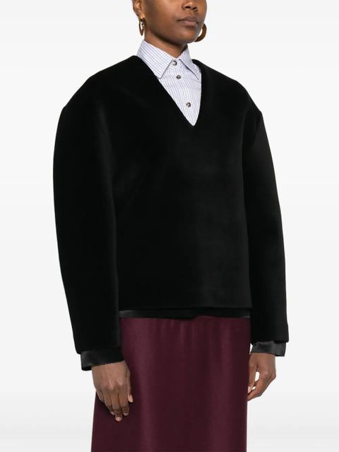 Jil Sander v-neck sweater - Black