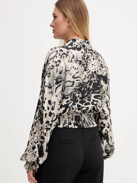 Gaudi koszula damska kolor czarny regular z kołnierzykiem klasycznym 521FD45028