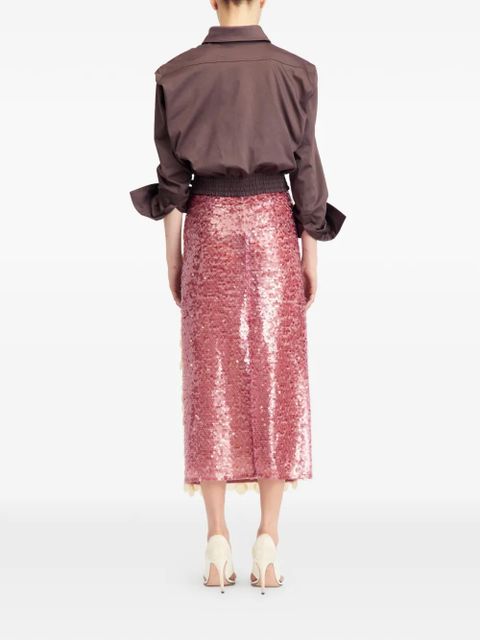 16Arlington Dia sequinned midi skirt - Pink