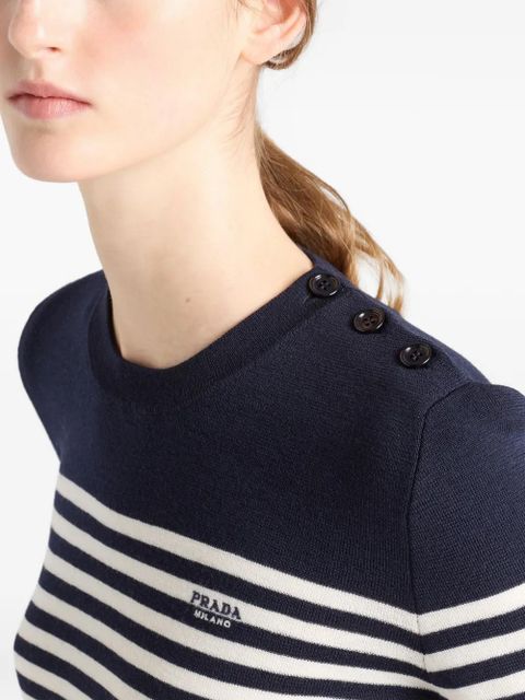 Prada striped ribbed sweater - Blue