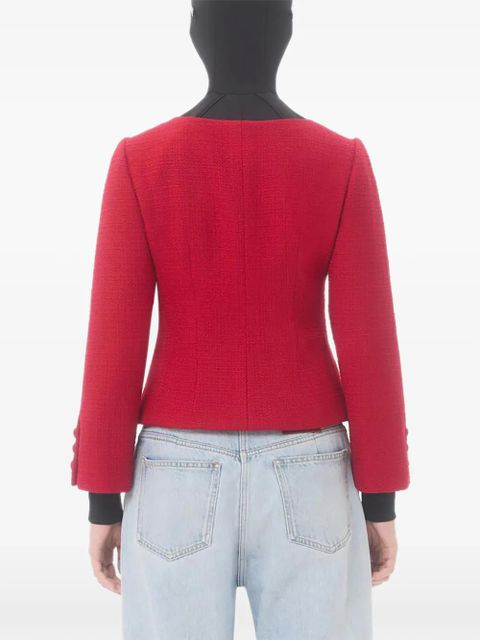 Valentino Garavani bow-detail tweed blazer - Red