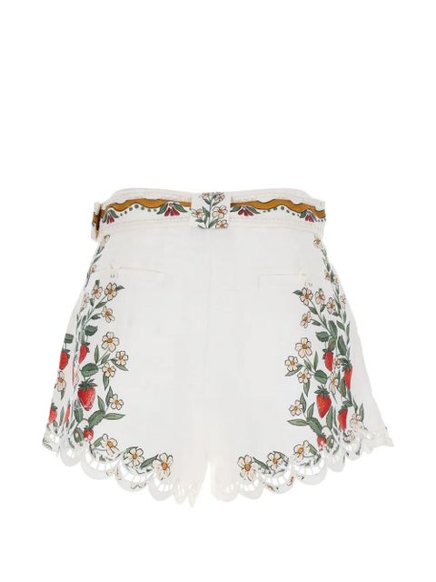 FARM Rio Fuit Beauty floral-print scalloped shorts - White - zdjęcie produktu nr 2