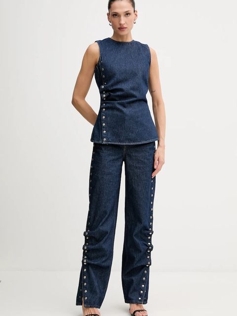 Rotate jeansy damskie kolor granatowy 114816D03