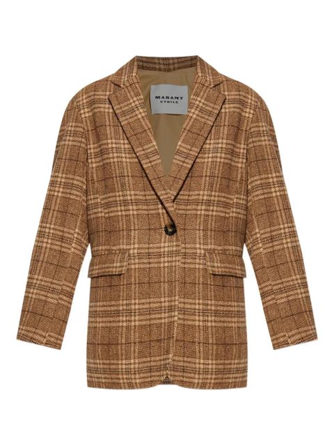 MARANT ÉTOILE Limiza checkered wool coat - Brown - zdjęcie produktu nr 1