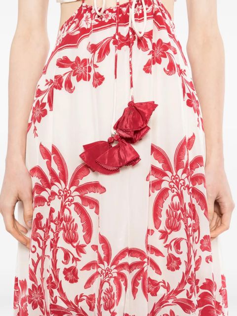 FARM Rio Guanacaste midi dress - Red