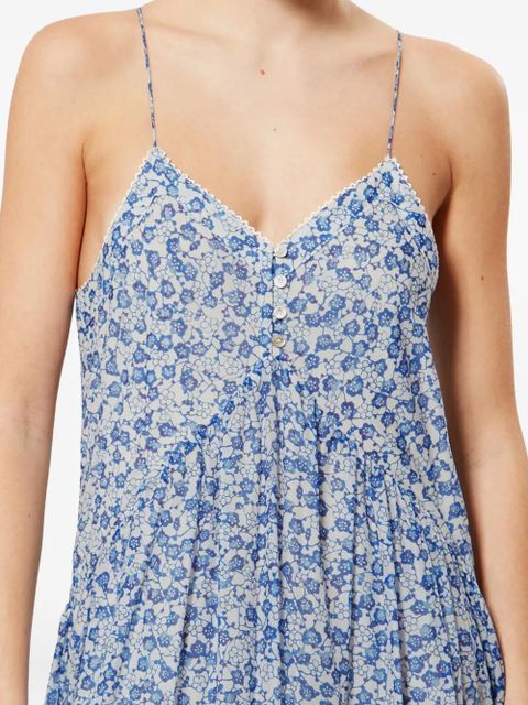 MARANT ÉTOILE Sabba floral tiered dress - Blue