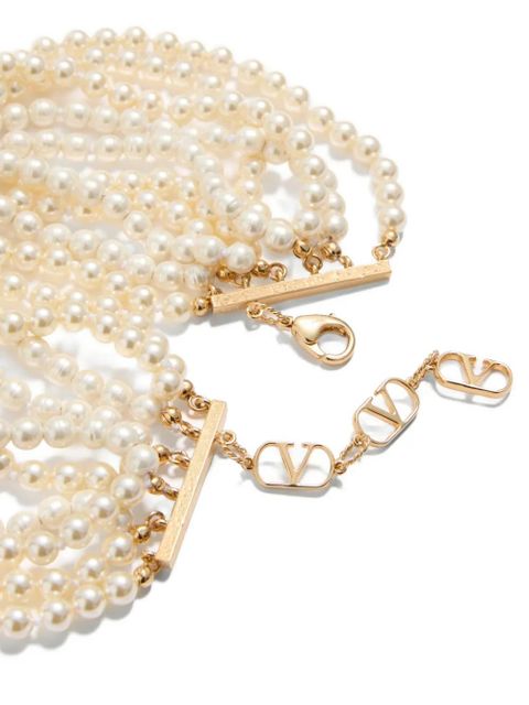 Valentino Garavani Fleur Lumineuse necklace - Neutrals