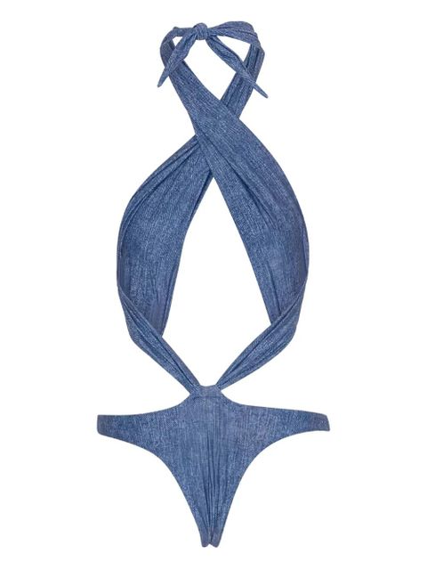 ROTATE BIRGER CHRISTENSEN x Reina Olga Soft Mixed swimsuit - Blue - zdjęcie produktu nr 2