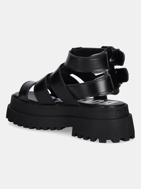 Buffalo sandały Pluto Gld damskie kolor czarny na platformie 1602269-BLK