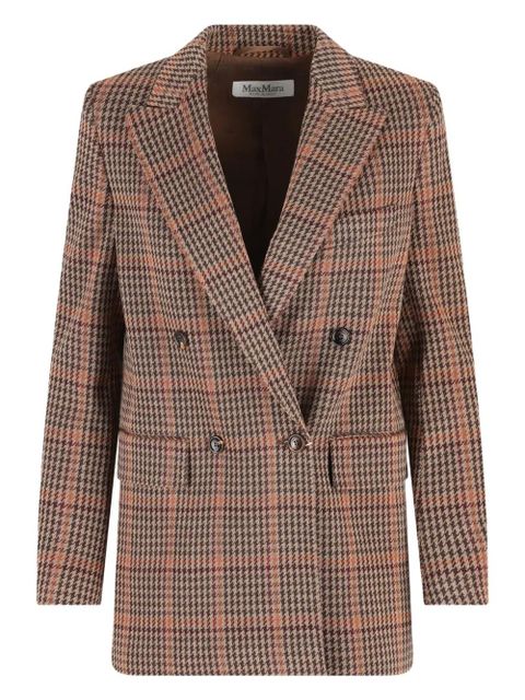 Max Mara double-breasted check blazer - Brown - zdjęcie produktu nr 1