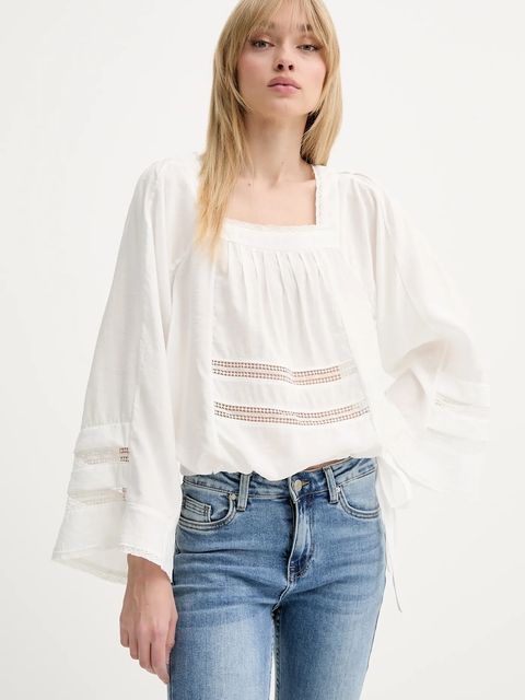 MUNTHE bluzka UROSE damska kolor biały gładka 255101825521 - zdjęcie produktu nr 1