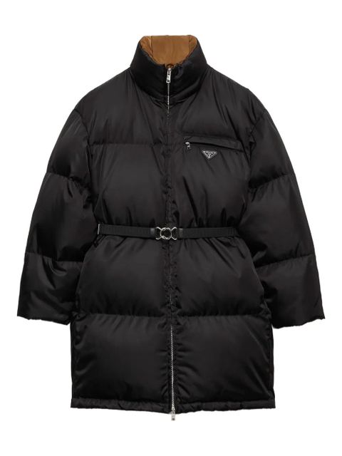 Prada triangle-logo down coat - Black - zdjęcie produktu nr 1