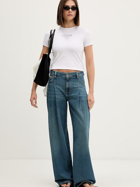 Guess Jeans T-shirt damski z bawełną - zdjęcie produktu nr 1
