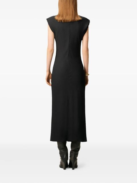 AMI Paris raw-edge sleeveless long dress - Black