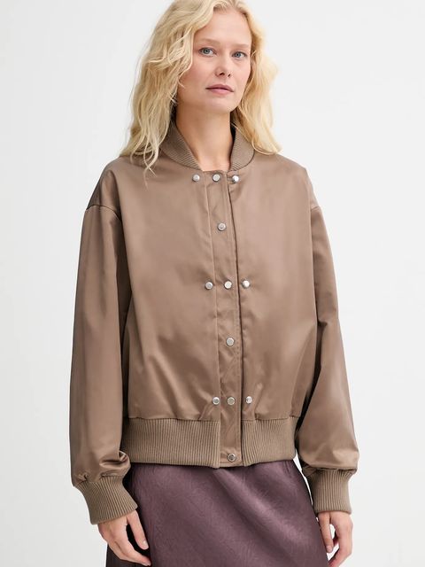 BOSS kurtka bomber kolor brązowy przejściowa oversize 50546846 - zdjęcie produktu nr 2