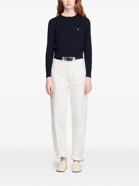 SANDRO round-neck cardigan - Black