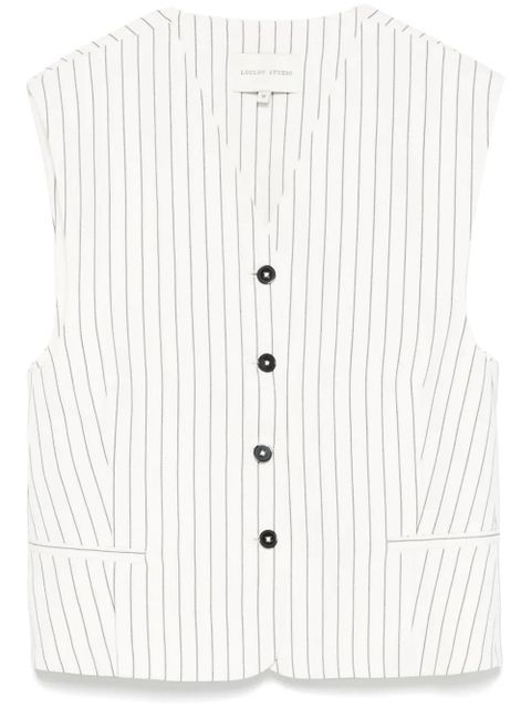 LouLou de Saison striped waistcoat - White - zdjęcie produktu nr 1