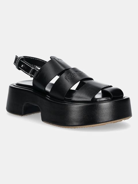 JW Anderson sandały skórzane damskie kolor czarny na platformie SN0099 LA0323 999 - zdjęcie produktu nr 1