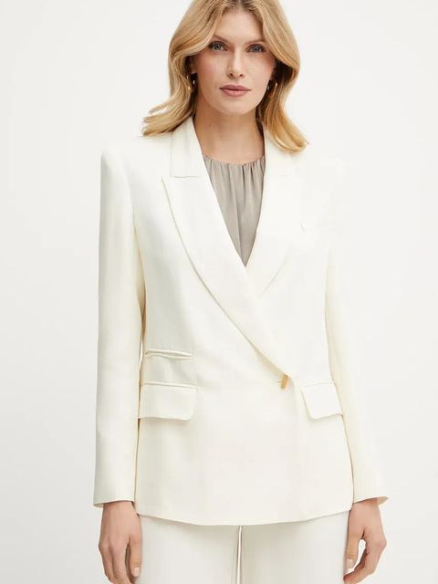 Marciano by Guess marynarka GRETA kolor beżowy jednorzędowa gładka 5GGN02 7316A - zdjęcie produktu nr 1