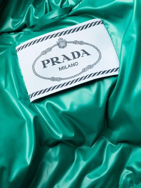 Prada recycled polyester puffer jacket - Green
