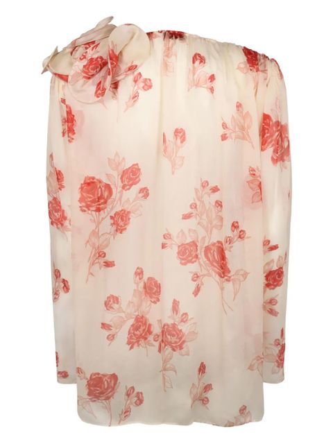 Magda Butrym rose-print silk blouse - Neutrals - zdjęcie produktu nr 2