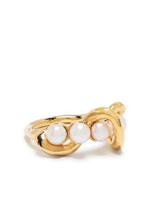 Missoma Molten pearl twisted stacking ring - Gold - zdjęcie produktu nr 1