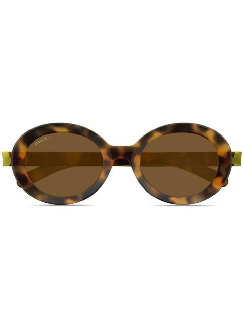 Gucci Eyewear logo-print sunglasses - Brown - zdjęcie produktu nr 1