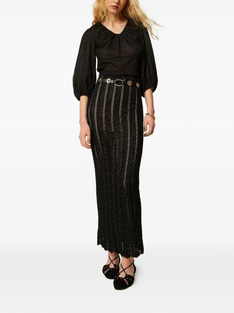 TWINSET knitted maxi skirt - Black - zdjęcie produktu nr 2