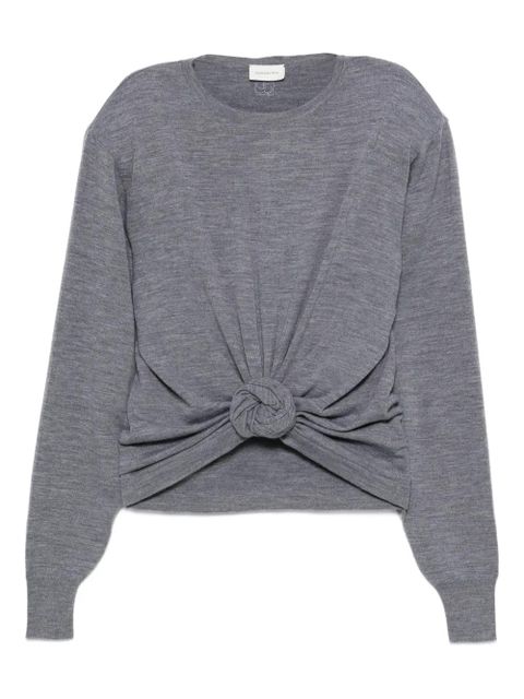 Magda Butrym knotted long-sleeve top - Grey - zdjęcie produktu nr 1