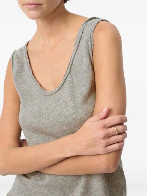 American Vintage Sonoma raw-edge top - Grey