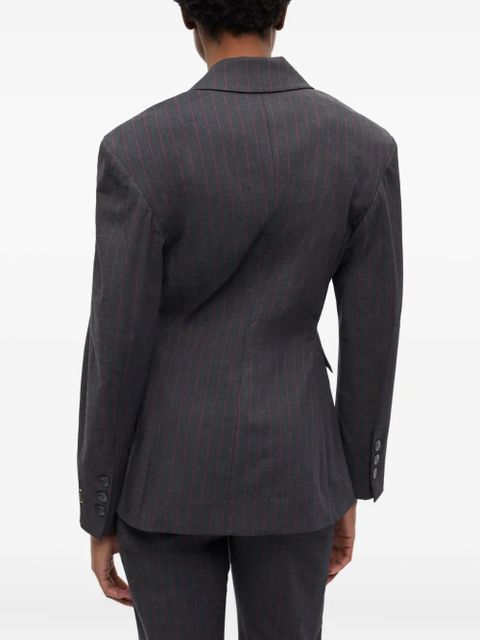 GANNI off-centre blazer - Black
