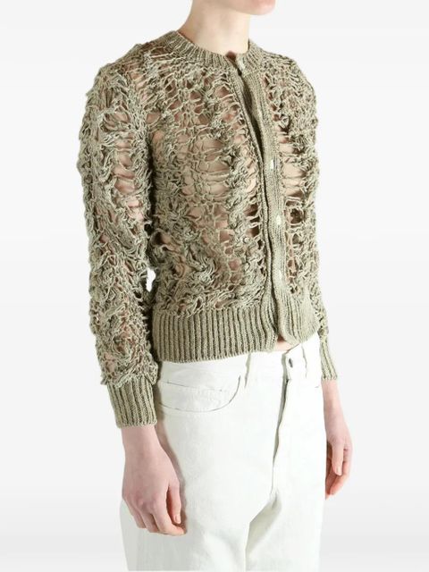 Comme Des Garçons openwork cardigan - Green