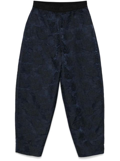 GANNI botanical-jacquard trousers - Blue - zdjęcie produktu nr 1