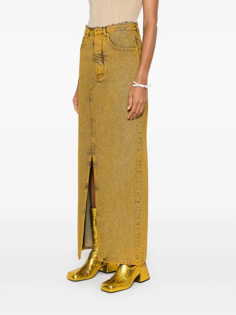 MM6 Maison Margiela denim maxi skirt - Yellow