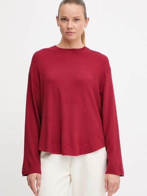 BOSS bluza lounge damska kolor bordowy gładka 50535769 - zdjęcie produktu nr 1