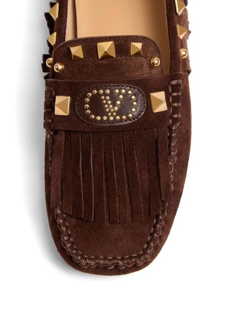 Valentino Garavani Plaster Caster fringed loafers - Brown