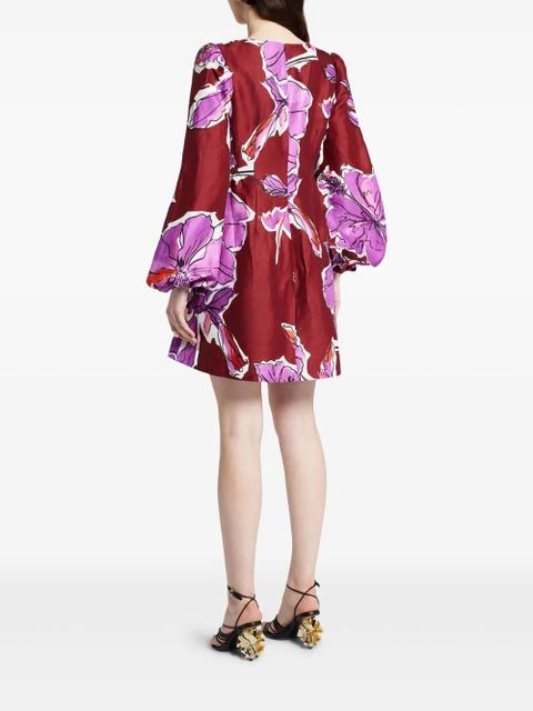 Aje floral-print mini dress - Red