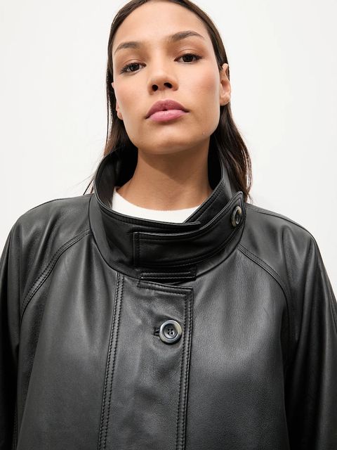 Answear.LAB kurtka skórzana kolor czarny