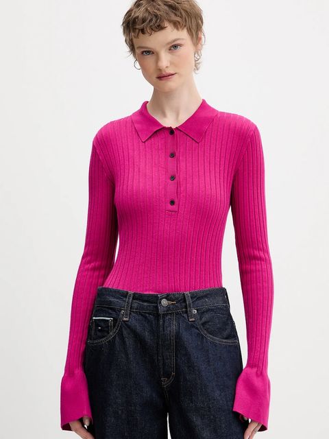 Karl Lagerfeld Jeans longsleeve kolor różowy B1W18026 - zdjęcie produktu nr 1