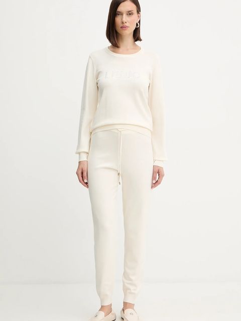 Liu Jo sweter damski kolor beżowy lekki TF5248.MS63L - zdjęcie produktu nr 2