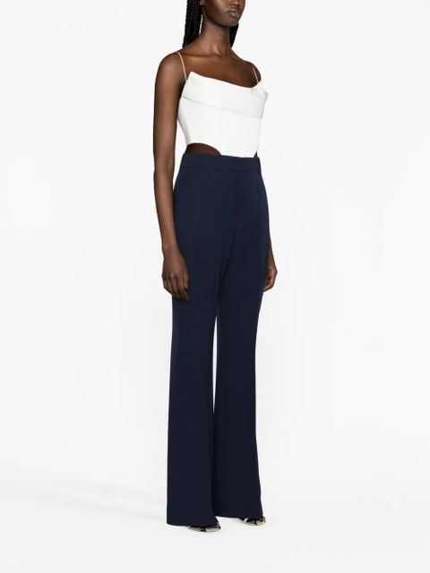 Balmain wool flared trousers - Blue