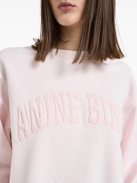 ANINE BING Spencer logo-appliqué sweatshirt - Pink