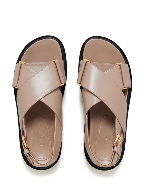 Marni Fussbet leather sandals - Neutrals - zdjęcie produktu nr 2