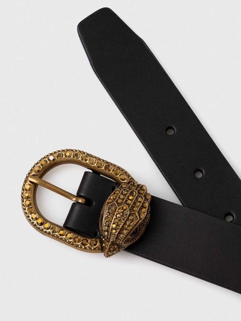 Kurt Geiger London pasek skórzany damski kolor czarny - zdjęcie produktu nr 2