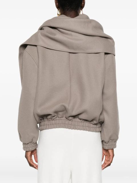 Aya Muse Tuli shawl jacket - Brown