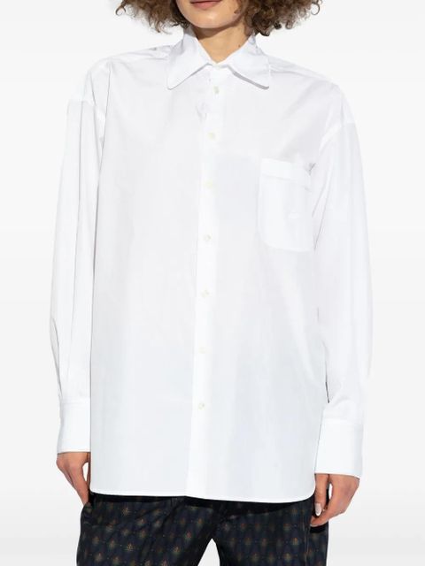 ETRO logo-embroidered poplin shirt - White - zdjęcie produktu nr 2