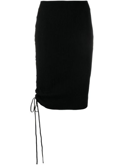 Off-White drawstring-detailed midi skirt - Black - zdjęcie produktu nr 1